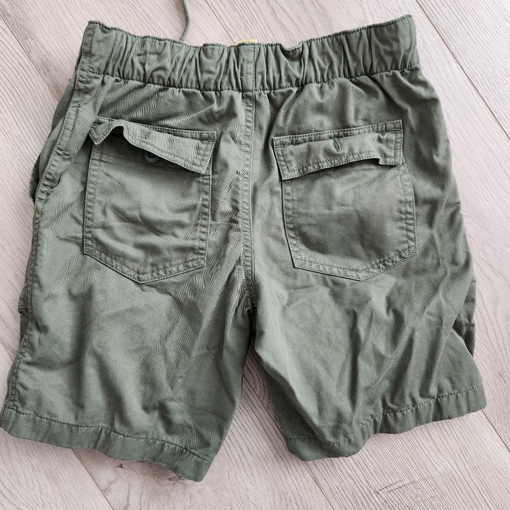 Boys Olive Green Polo Shorts, Size 8